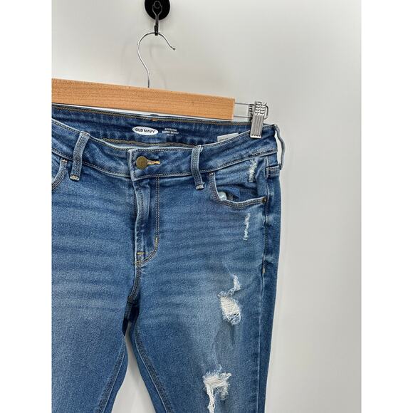 Old Navy Rockstar Super Skinny Medium Wash Blue Denim Jeans Women's Size 6 - Picture 4 of 8